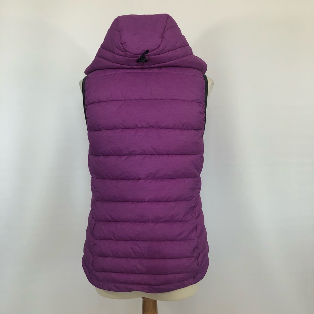 NWOT Tangerine purple quilted  hooded vest S - Picture 8 of 8